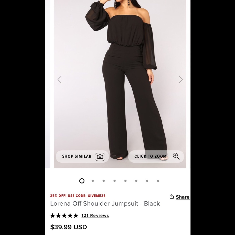 Fashion Nova Black Gorgeous Jumpsuit